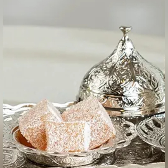 Other - COPY - Silver ottoman  candy holder